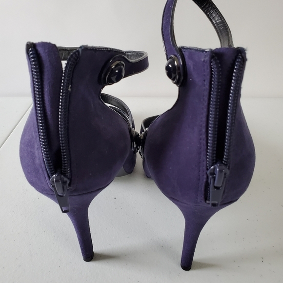 Nine West Jevneo Strappy Pumps Size 12 High Heel Back Zip Shoes Stiletto - Picture 13 of 16